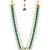 Gold plated kundan & beads studded traditional long necklace earrings set jewellery for women