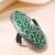 Oxidized silver plated faux emerald studded statement finger ring adjustable jewellery