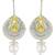 Oxidized silver gold plated pearl studded ethnic dangle earrings jewellery for women