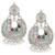 Oxidized silver plated multicolor crystals & lariya studded dangle earrings jewellery