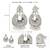 Oxidized silver plated multicolor crystals & lariya studded dangle earrings jewellery
