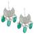 Oxidized silver plated green beads studded dangle earrings fashion jewellery for women & girls