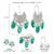 Oxidized silver plated green beads studded dangle earrings fashion jewellery for women & girls