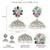 Oxidized silver plated crystals & lariya studded jhumki earrings fashion jewellery for women