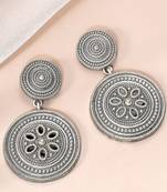 Oxidized silver plated ethnic dangle earrings fashion jewellery for women & girls