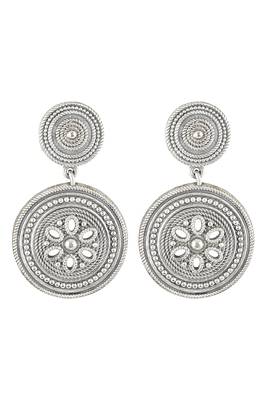 Oxidized silver plated ethnic dangle earrings fashion jewellery for women & girls 2