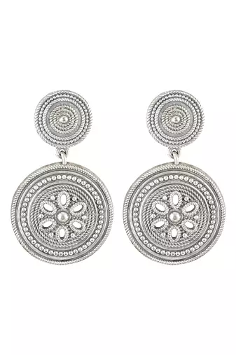 Oxidized silver plated ethnic dangle earrings fashion jewellery for women & girls