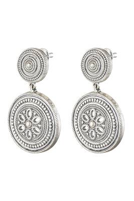 Oxidized silver plated ethnic dangle earrings fashion jewellery for women & girls 4