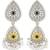 Oxidized silver plated lariya studded ethnic dangle earrings jewellery for women