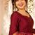 Women's maroon anarkali kurta set with dupatta and pant