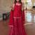 Women's red heavy georgette with inner printed kurta set with sharara and dupatta
