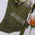 Women's silk blend olive embroidered kurta set with palazzo and dupatta