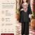 Women's black embroidered straight crepe kurta with pant