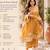 Women's mustard schiffli embroidered silk blend kurta set with pant and dupatta