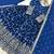 Royal blue zari embroidered georgette anarkali suit with dupatta