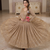 Cream zari embroidered georgette anarkali suit with dupatta