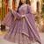 Purple zari embroidered georgette anarkali suit with dupatta