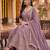Purple zari embroidered georgette anarkali suit with dupatta