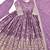 Purple zari embroidered georgette anarkali suit with dupatta