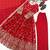 Red zari embroidered georgette anarkali suit with dupatta