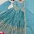 Sky blue zari embroidered georgette anarkali suit with dupatta