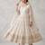 White  zari embroidered georgette anarkali suit with dupatta