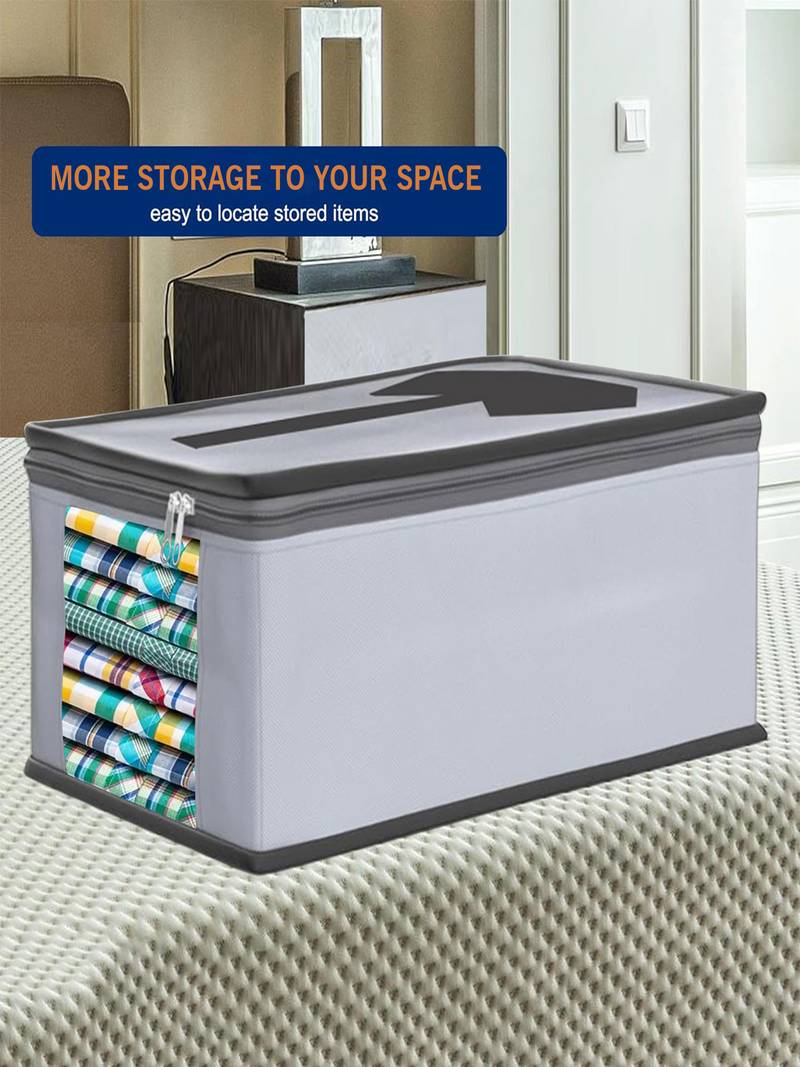 Clothes storage mens shirt cover jeans pant t shirt trousers garments organizer for wardrobe grey