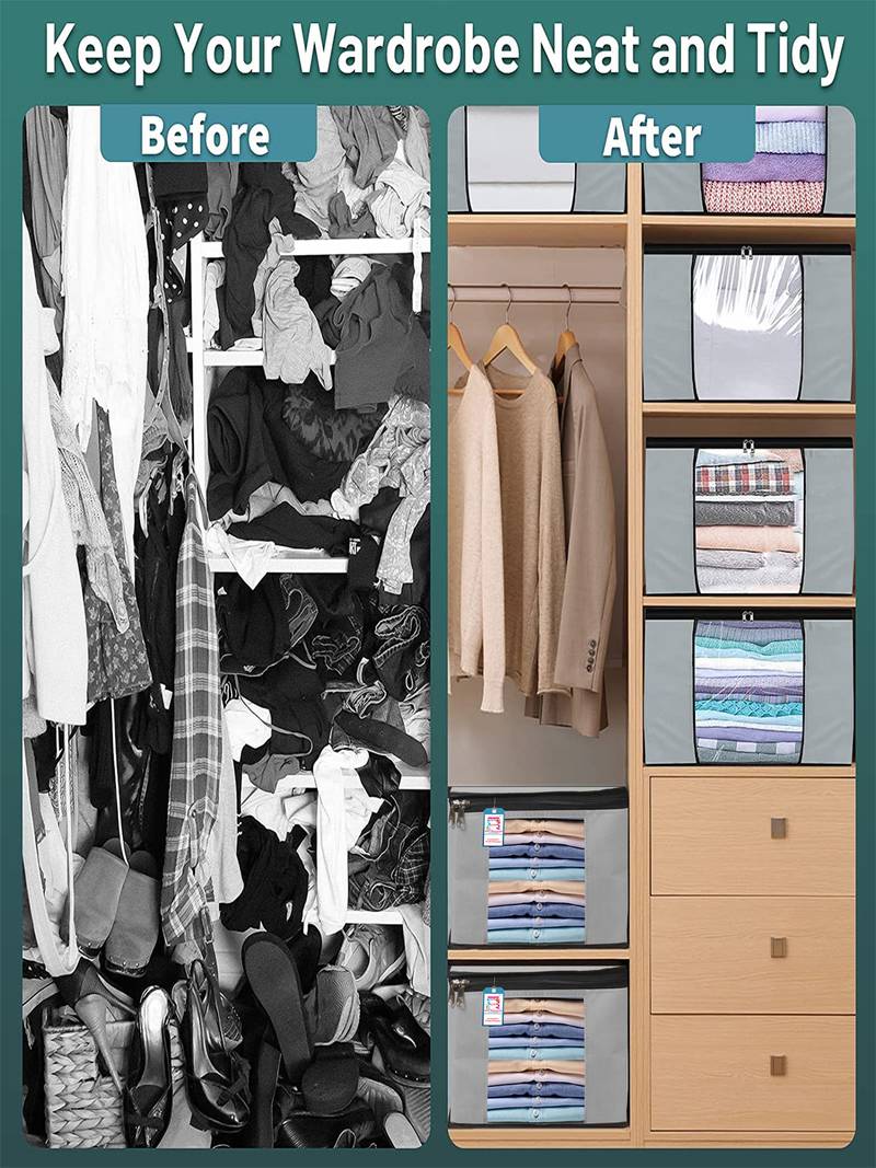 Clothes storage mens shirt cover jeans pant t shirt trousers garments organizer for wardrobe grey