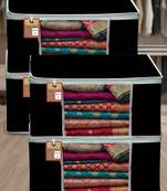 Clothes storage lehenga, suit, dress saree blouse cover garments bag wardrobe organiser pouches black