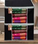 Clothes storage lehenga, suit, dress saree blouse cover garments bag wardrobe organiser pouches black