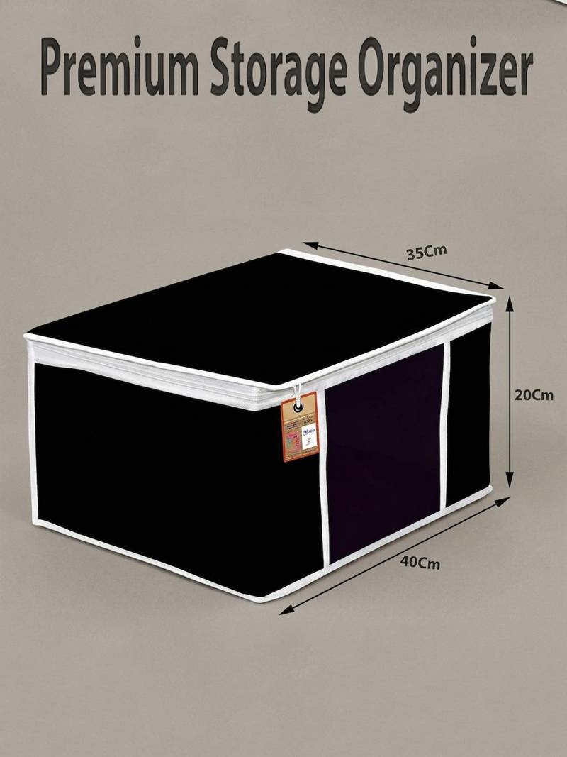 Clothes storage lehenga, suit, dress saree blouse cover garments bag wardrobe organiser pouches black