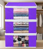 Clothes storage lehenga, suit, dress saree blouse cover garments bag wardrobe organiser pouches purple