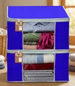 Clothes storage lehenga, suit, dress saree blouse cover garments bag wardrobe organiser pouches blue