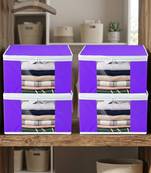 Clothes storage lehenga, suit, dress saree blouse cover garments bag wardrobe organiser pouches purple