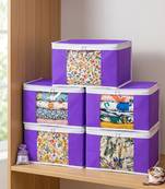 Clothes storage lehenga, suit, dress saree blouse cover garments bag wardrobe organiser pouches purple