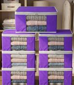 Clothes storage lehenga, suit, dress saree blouse cover garments bag wardrobe organiser pouches purple