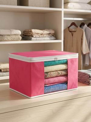 Clothes storage lehenga, suit, dress saree blouse cover garments bag wardrobe organiser pouches pink 2
