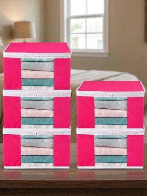 Clothes storage lehenga, suit, dress saree blouse cover garments bag wardrobe organiser pouches pink 1