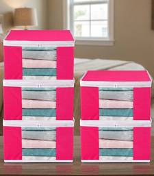 Clothes storage lehenga, suit, dress saree blouse cover garments bag wardrobe organiser pouches pink