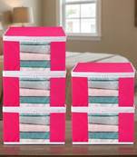 Clothes storage lehenga, suit, dress saree blouse cover garments bag wardrobe organiser pouches pink