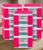 Clothes storage lehenga, suit, dress saree blouse cover garments bag wardrobe organiser pouches pink