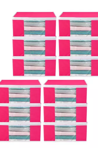 Clothes storage lehenga, suit, dress saree blouse cover garments bag wardrobe organiser pouches pink
