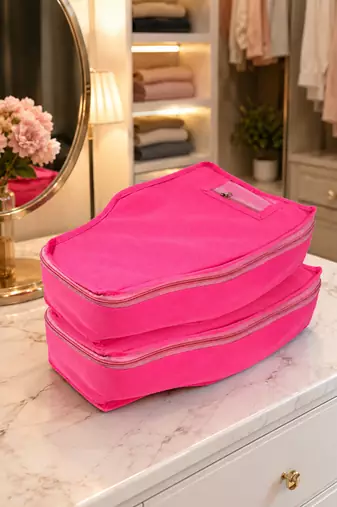 clothes storage lehenga, suit, dress saree blouse cover garments bag wardrobe organiser pouches pink