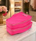 clothes storage lehenga, suit, dress saree blouse cover garments bag wardrobe organiser pouches pink