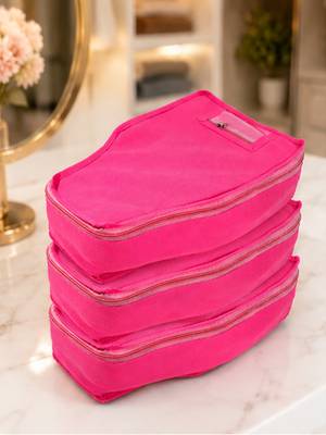 clothes storage lehenga, suit, dress saree blouse cover garments bag wardrobe organiser pouches pink 1