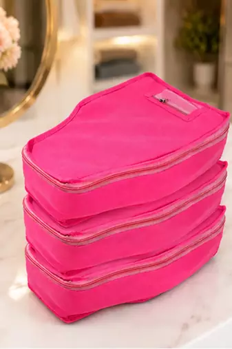 clothes storage lehenga, suit, dress saree blouse cover garments bag wardrobe organiser pouches pink
