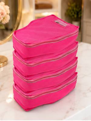 clothes storage lehenga, suit, dress saree blouse cover garments bag wardrobe organiser pouches pink 1