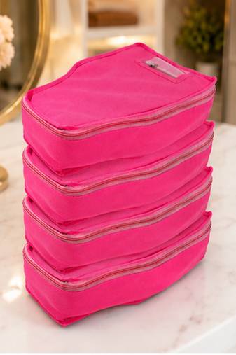 clothes storage lehenga, suit, dress saree blouse cover garments bag wardrobe organiser pouches pink