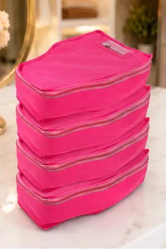 clothes storage lehenga, suit, dress saree blouse cover garments bag wardrobe organiser pouches pink