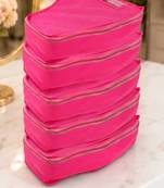 clothes storage lehenga, suit, dress saree blouse cover garments bag wardrobe organiser pouches pink